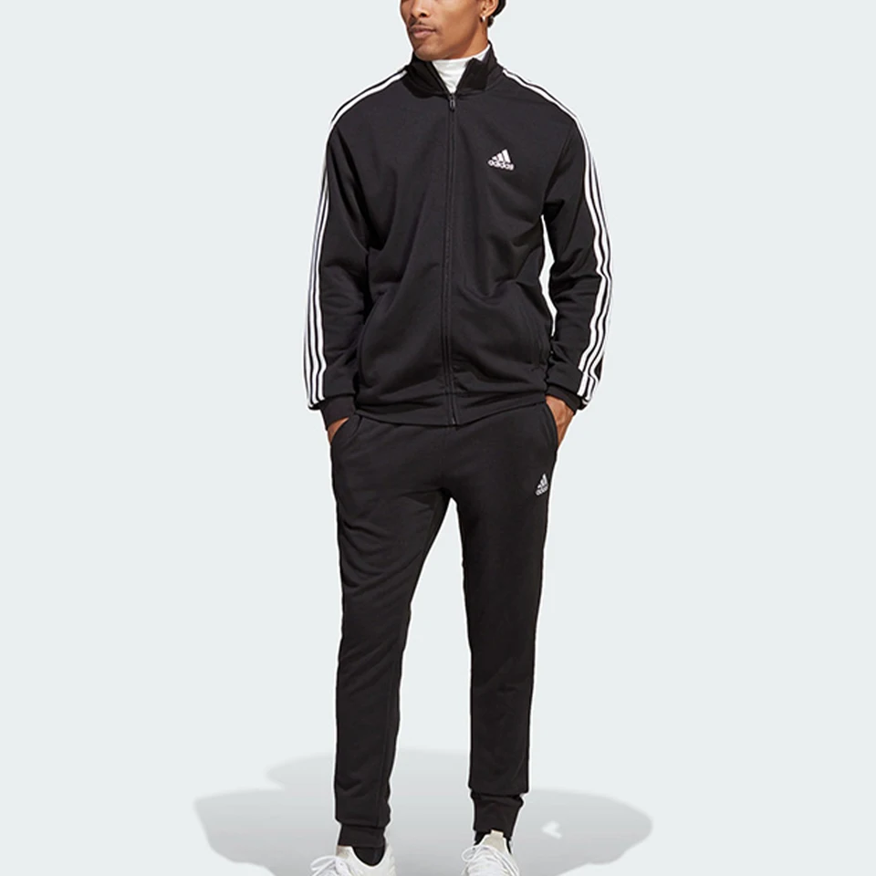 Adidas official authentic new men's classic stand up collar casual sports set IC6766