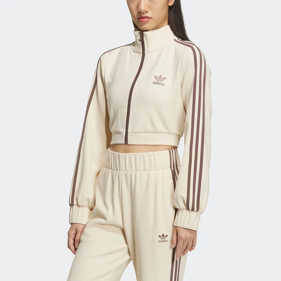 Adidas genuine Trefoil New Women's Breathable Sports Stand Collar Jacket IP3005