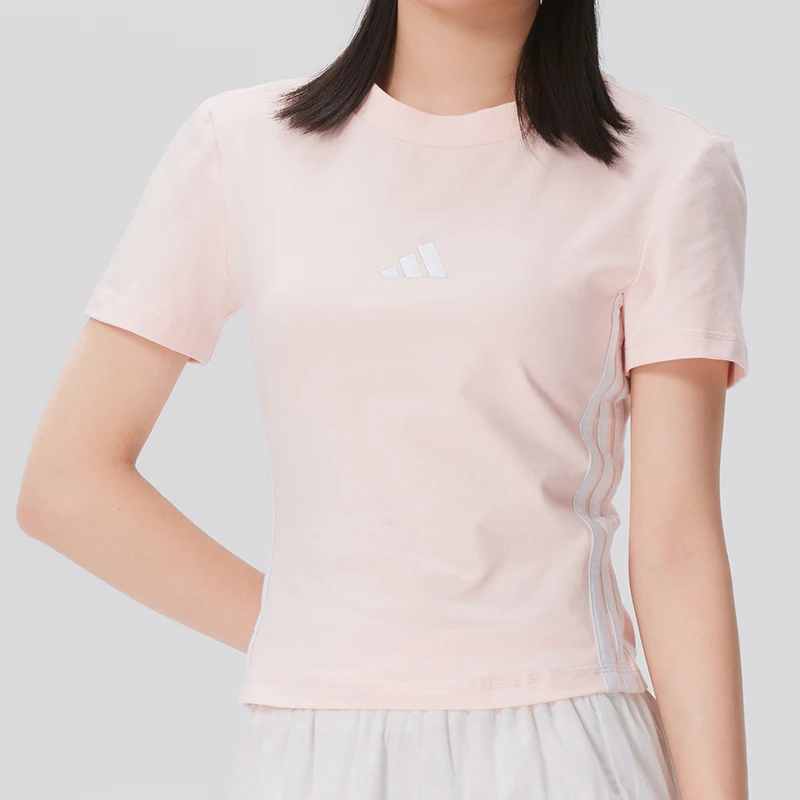 Adidas T-Shirt Women's Sportswear Running Fitness Training Clothing Comfortable Breathable Trendy Fashion Short-Sleeved Kd2343
