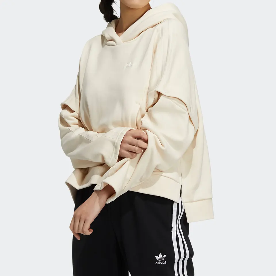 Adidas genuine clover women's comfortable casual sports hooded sweatshirt HC6605