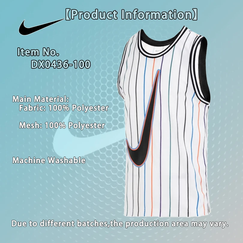 Nike Men Crew Neck Sleeveless Tank Top Breathable Quick Dry Basketball Fitness Running Sports Vest DX0436-100