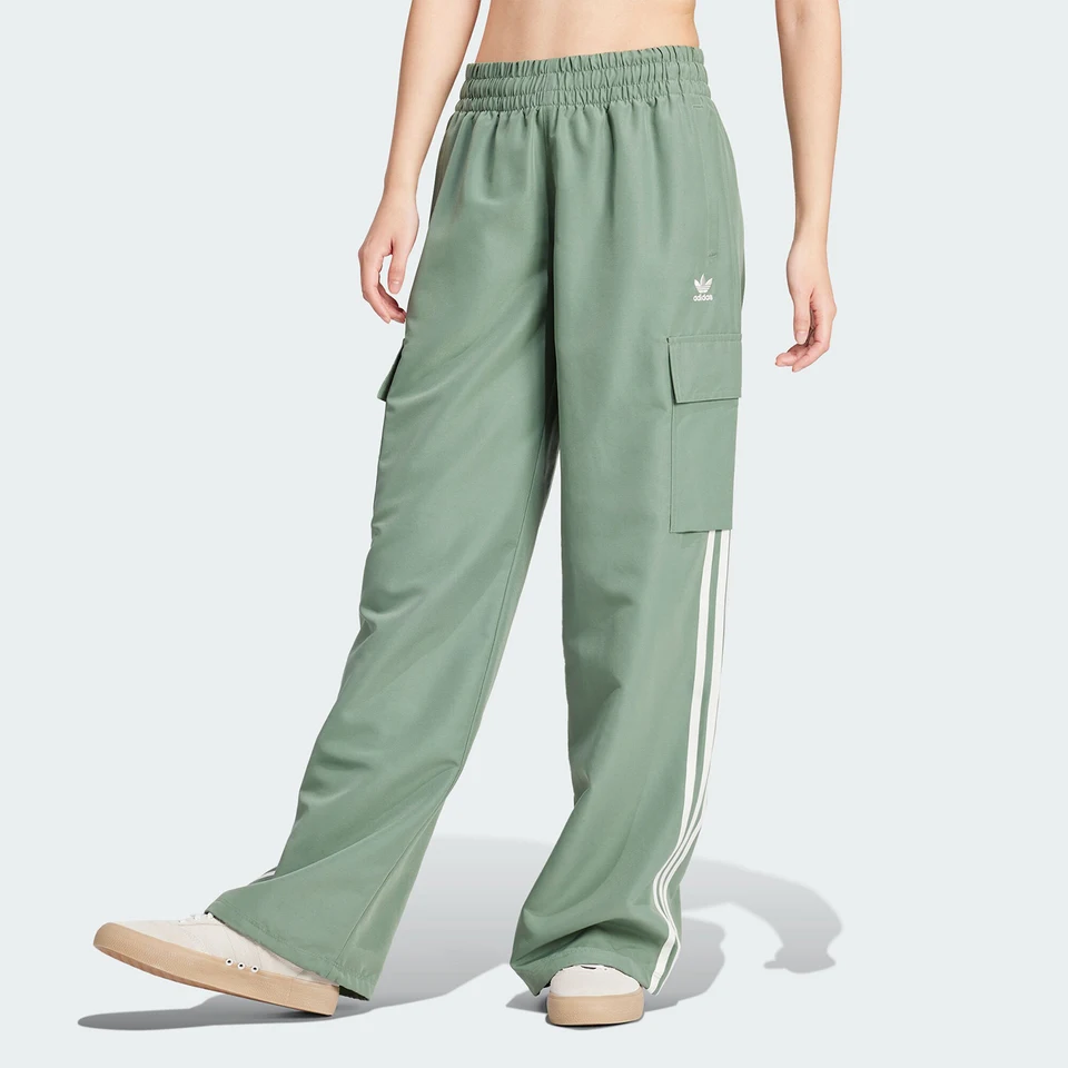 Adidas genuine genuine Women's Loose Cargo Sport Wide-leg Pants IZ0716