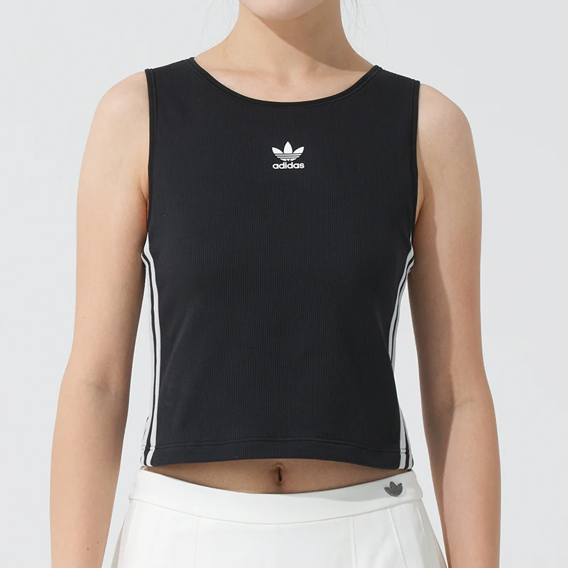 Adidas (Adidas) Trefoil Women's Sports Vest Running Yoga Fitness Training Breathable Slim Fit T-Shirt Kb6417