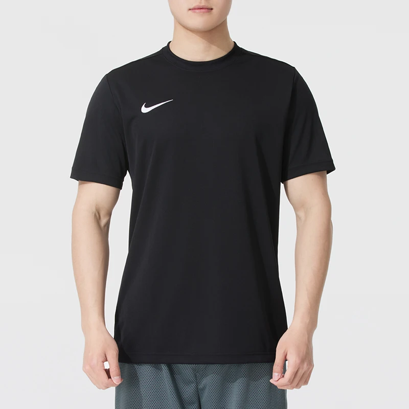 Nike Men's Running and Fitness Training Sportswear Round-Neck Breathable Quick-Drying Short-Sleeved Jersey