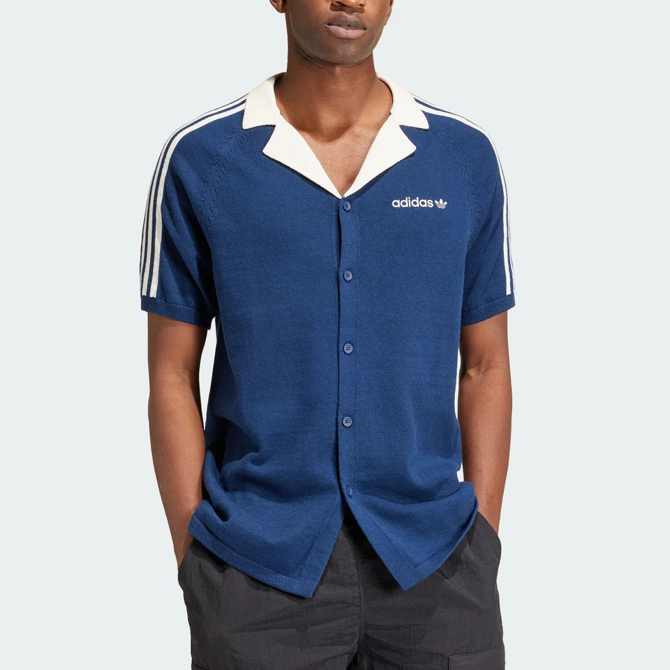 Adidas genuine Three Leaves Men's Casual Sports Knit Cardigan Jacket IU0223