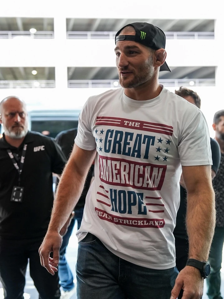 The Great American Hope Sean Strickland 2026 Merch T shirt 100%Cotton Unisex Men‘s Women's T-Shirt Fans Y2k Popular Casual Tee