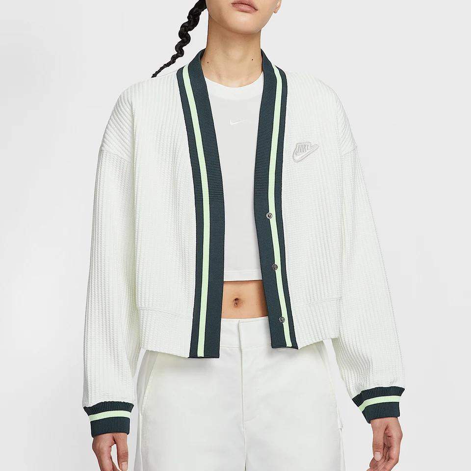 Nike genuine Women's Classic Elastic Sports Loose Knit Cardigan Jacket IM7468-133