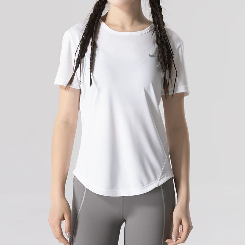 Nike Women's Sportswear Running Fitness Short-Sleeved T-Shirt Breathable Quick-Drying Training Round-Neck Top Hq0649-100