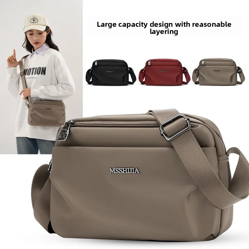 Waterproof Nylon Ox Cloth Crossbody Bag Casual Versatile Single oulder Travel Bag for Women Soft Handle Zipper Closure Handbags