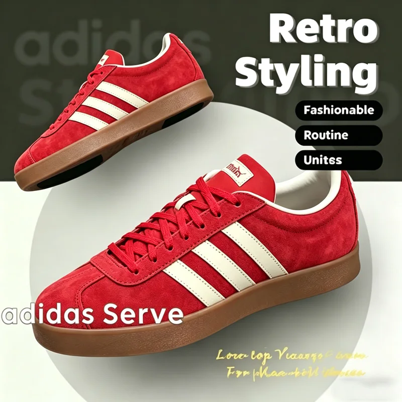Adidas 100% Authentic  VL COURT 2.0 Classic Sneakers Unisex Running Shoes Comfort Durable Traction Outdoor Casual Shoes KK3774