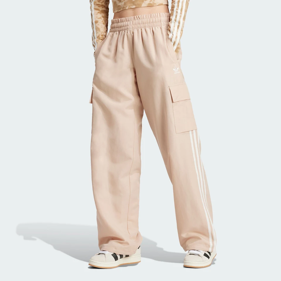Adidas Official Genuine 3S CARGO PANTS Women's Cargo Wide Leg Pants IZ0717