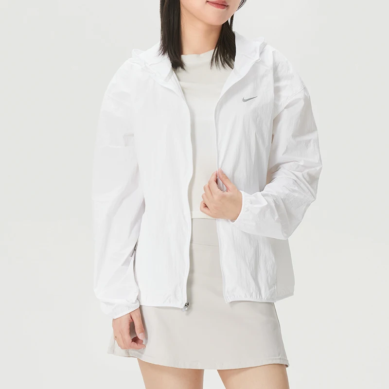 Nike Women's Sports Jacket Casual Windbreaker Hooded Fashion Trendy Top Woven Coat Ih7974-100