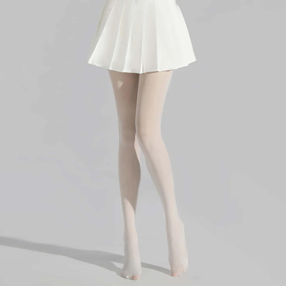 1 Pair Women White Tights Stretchy Sheer White Tights Pantyhose Stockings Women's Tights
