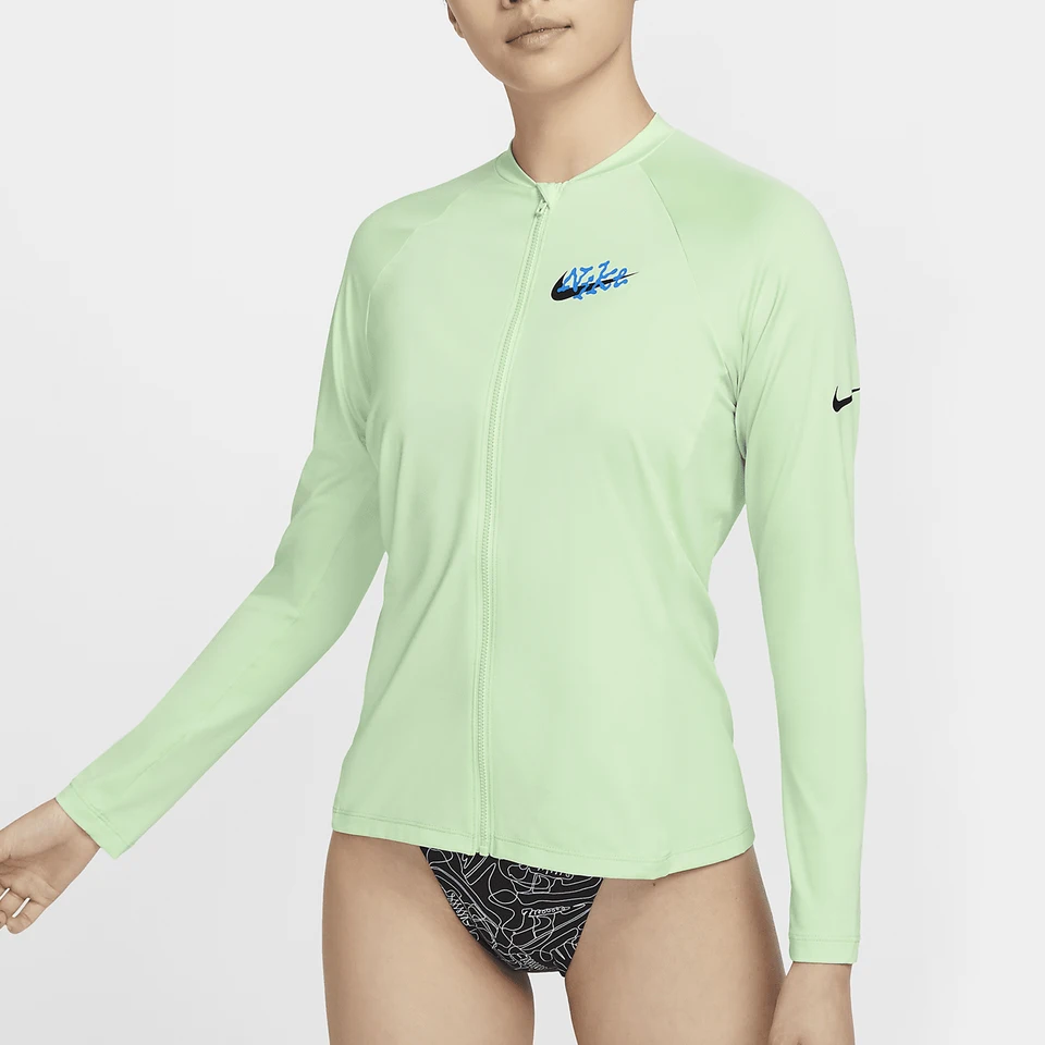 Nike genuine Swim women's full-length zipper long sleeved sunscreen top FZ6336-376