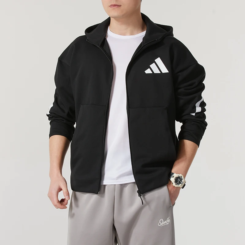 Adidas Men's Fashionable Sports Casual Knitted Jacket Jd5984