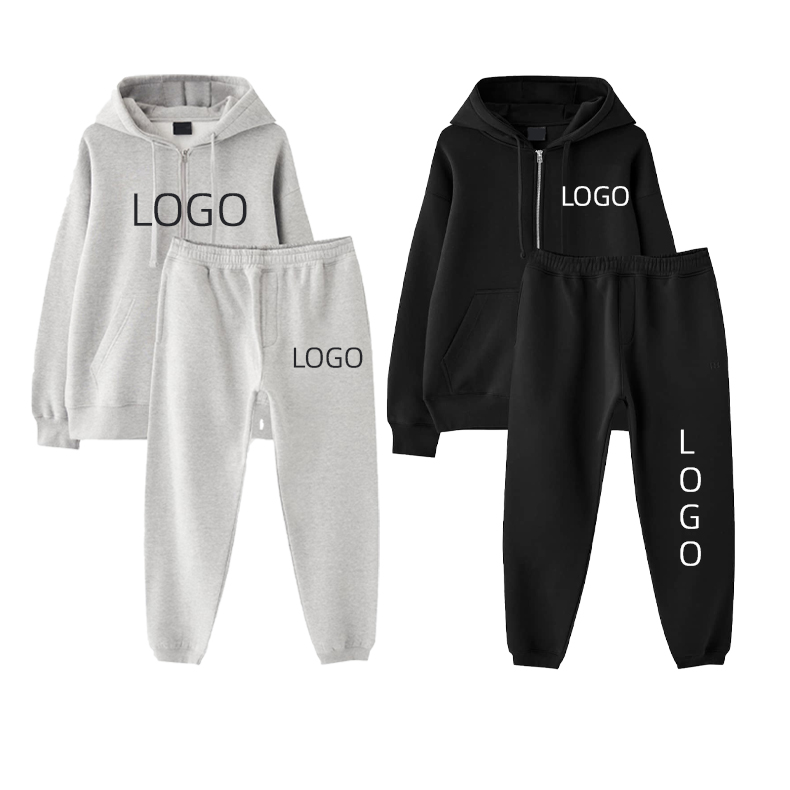 High Quality Plain Sweatpants And Hoodie Set Custom Logo Men Sweatsuit Set Custom Training Tracksuits For Men